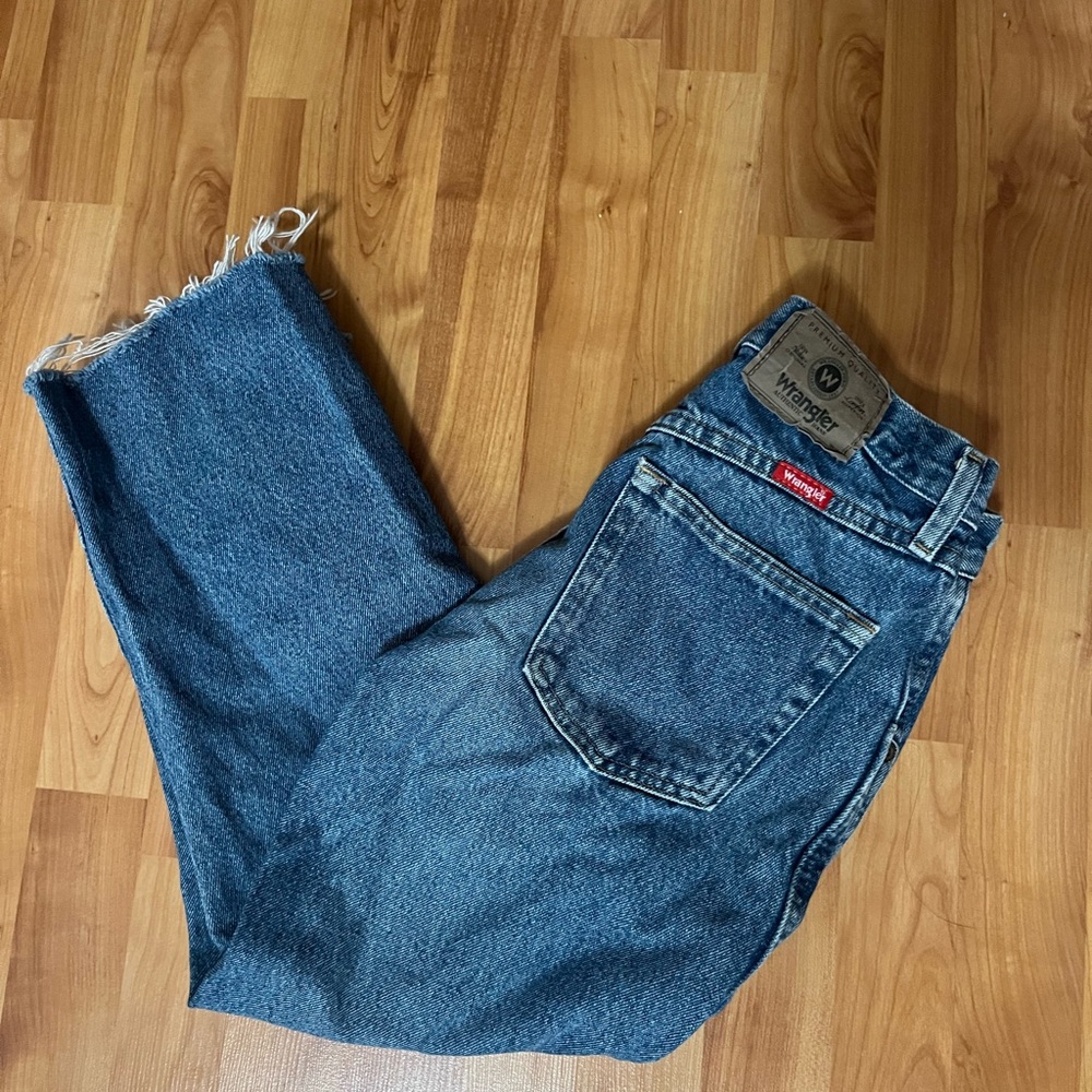 Wrangler Blue Straight Jeans Classic Denim